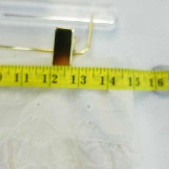 Coquette Eyelet Mini Skirt Womens 2 XS White Scallop Hem Soft Girl MAX STUDIO - Picture 6 of 10